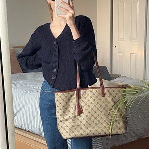 Mango Jacquard Tote Bag